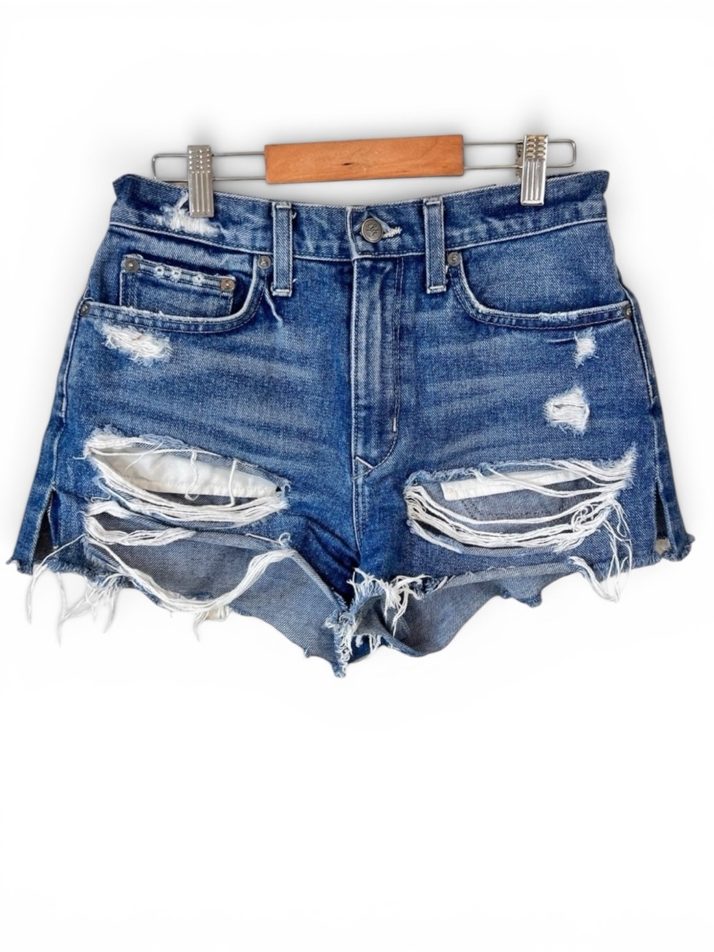 Lovers + Friends Axel Boyfriend Denim Cut Off Shorts